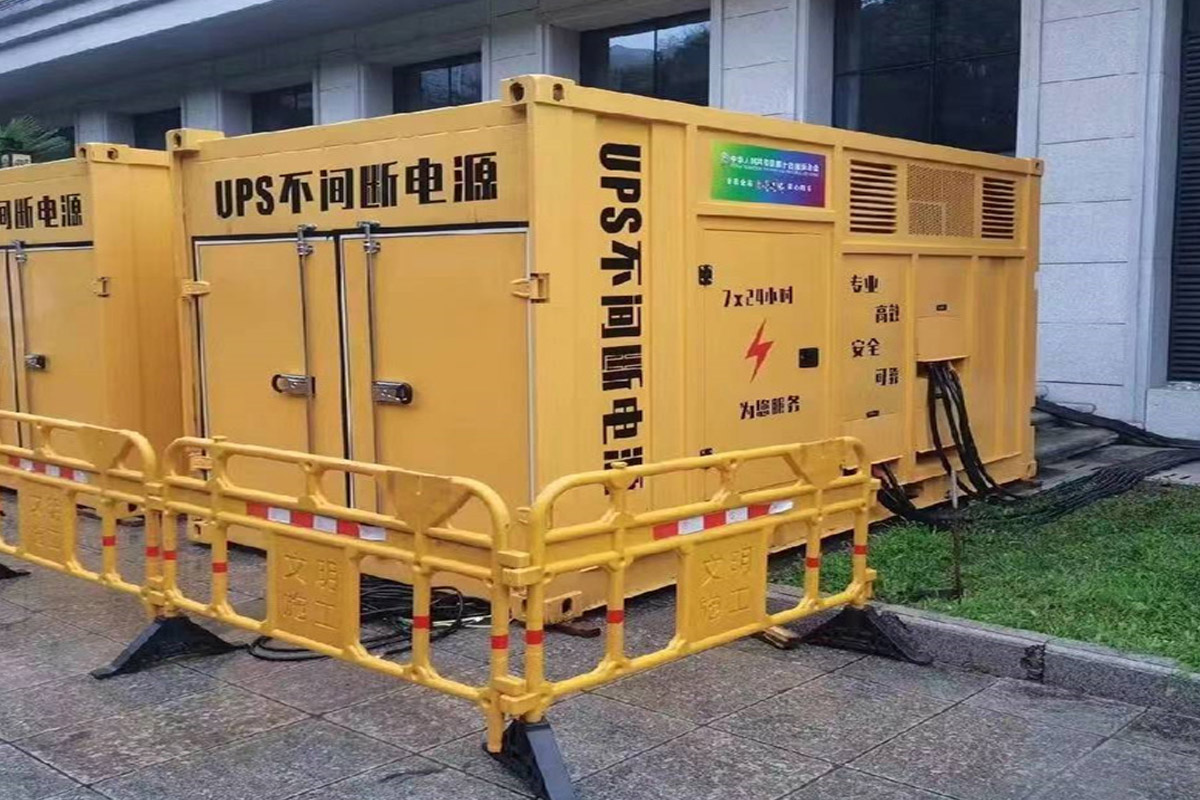 西塞山发电机租赁施工现场