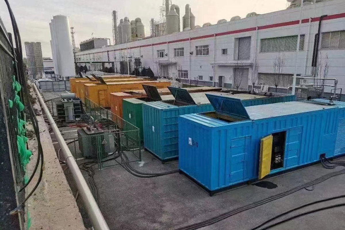西塞山发电机租赁施工现场